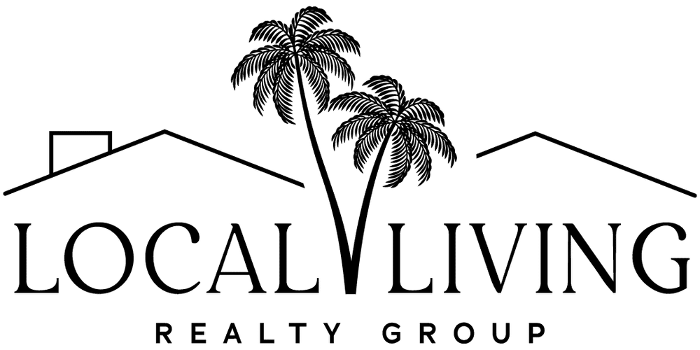 Local Living Realty Group logo with palm trees and house outlines.